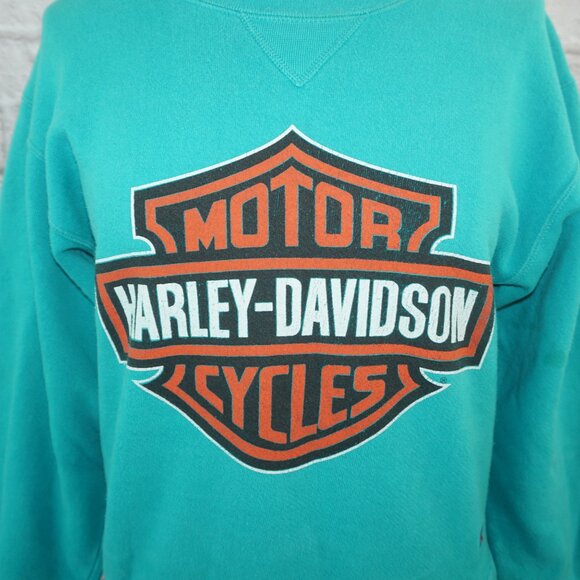 Vintage 90s Harley Davidson Graphic Pullover Sweatshirt - Picture 2 of 8